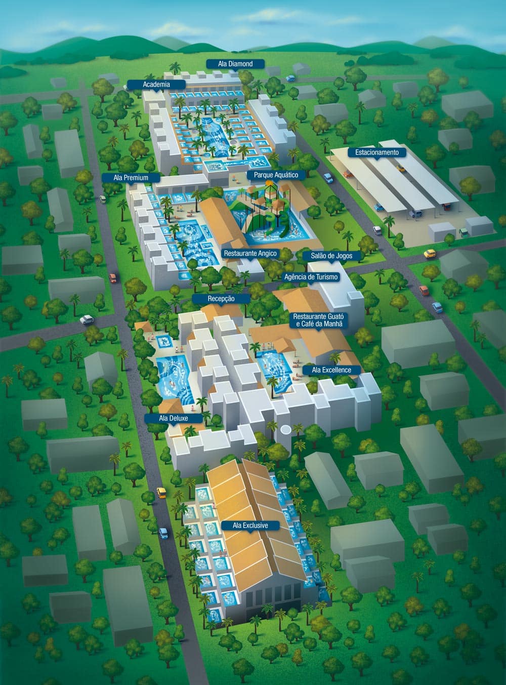 Mapa do Arte da Natureza Hotel Bonito